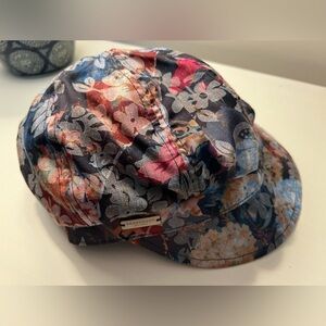 Seeberger Floral Fabric Balloon Cap One Size Newsboy